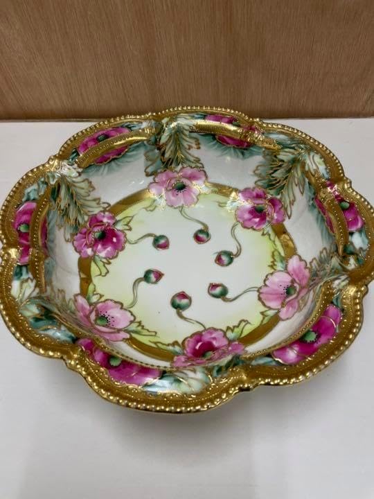 オールドノリタケ オールド ノリタケ ピンクポピー柄 大ボール 1個k